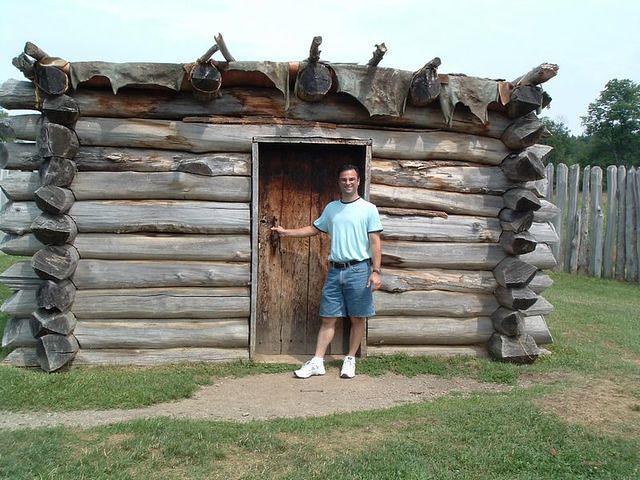 The single log cabin at Fort Necessity