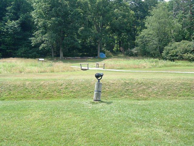 Gun placement at Fort Necessity