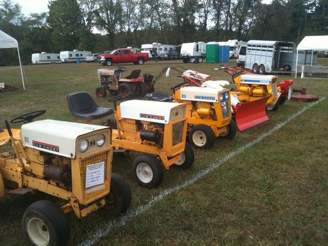 A row of Cub Cadets at the Beaver Valley Antique Equipment Show 09-11-2010.