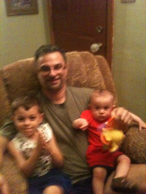 Dad's birthday 03-21-2012 with BooBoo & Mini-mini Me