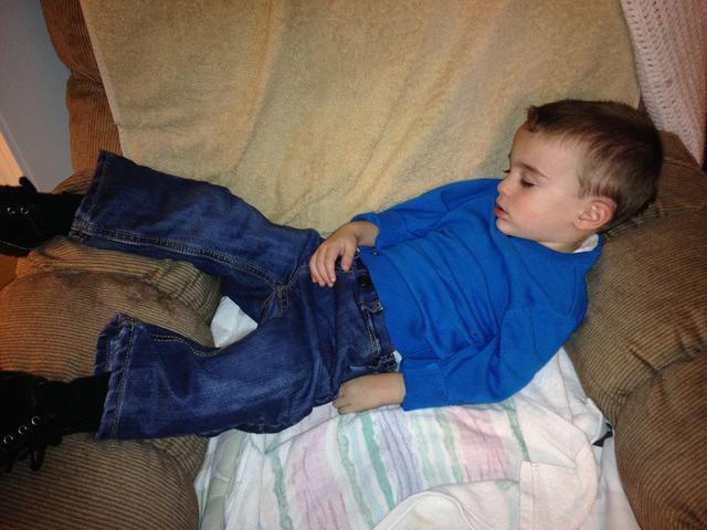 Passed out on Christmas Eve in Nanno's Chair