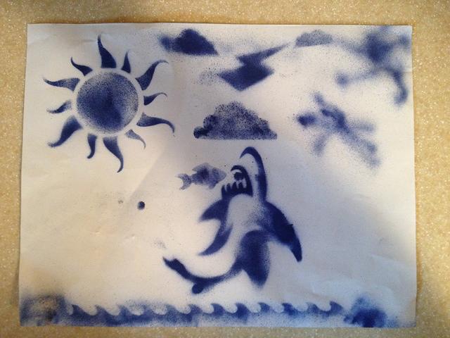 Lorenzo's First Airbrush Art