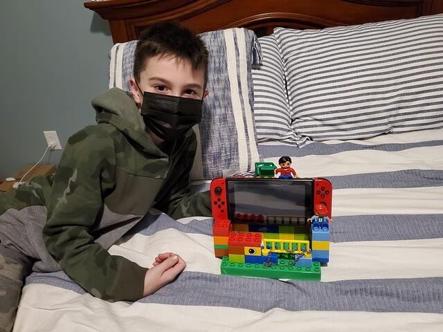 Luciano's Switch Stand made from Legos