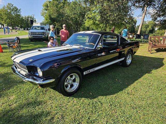 Joey Myers, Michelle Myers and Linda with Joey's buddy's 65 GT 350