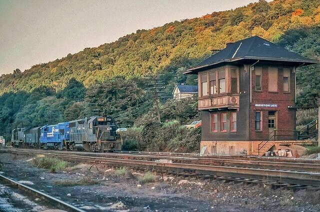 Weirton Junction Signal Tower with Conrail Engines in the background