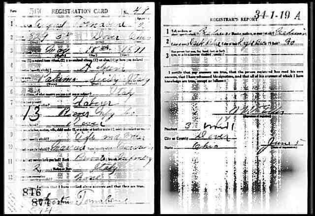 AugustinoTornabeneWorldWarIDraftRegistrationCard