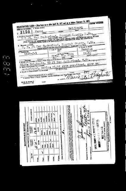 MarcoBrighentiWWIIDraftCard