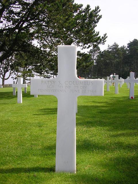 Patsy Columbus Grave Stone WWII