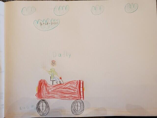 Luciano's picture of me on my 47 Circle Cub the day I sold it.