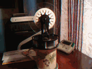 Video of back of the Stirling Coffee Cup Engine (1/12/2008)