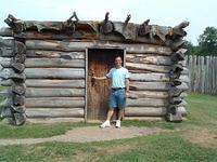 The single log cabin at Fort Necessity