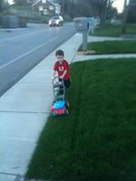 Mowing the grass in March - 03-19-2012