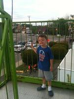 Near the top of the gym at the Spring Carnival