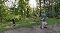 Lorenzo axe throwing at Meadowcroft