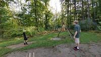 Lorenzo axe throwing at Meadowcroft