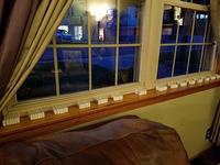 Luci stacked up these dominoes.  He loves stacking and aligning things.
