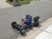 Luciano's first time driving the Go-Kart by himself.