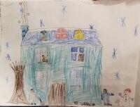 Frozen house with ice on the trees by Luciano 2/6/2022
