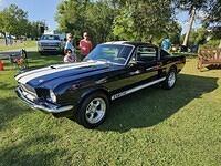 Joey Myers, Michelle Myers and Linda with Joey's buddy's 65 GT 350