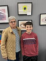 Nana and Luciano with his Artwork