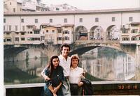 Aunt Lorraine, Robby, & cousin Monica in Florence, Italy @ the Ponte Vecchio 10-18-1990