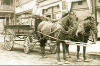 Weirton Transfer And Express Company owned and operated by Angelo & his son James (driving) Ferrari circa 1910